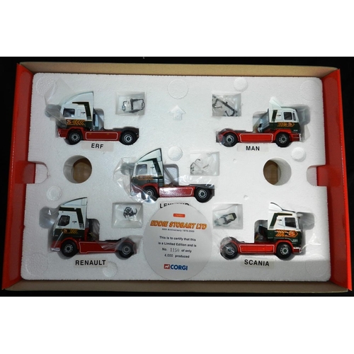 13 - Corgi . Eddie Stobart Limited Edition.  30th Anniversary 1970 – 2000.  76901 5 tractor units, MAN, R... 