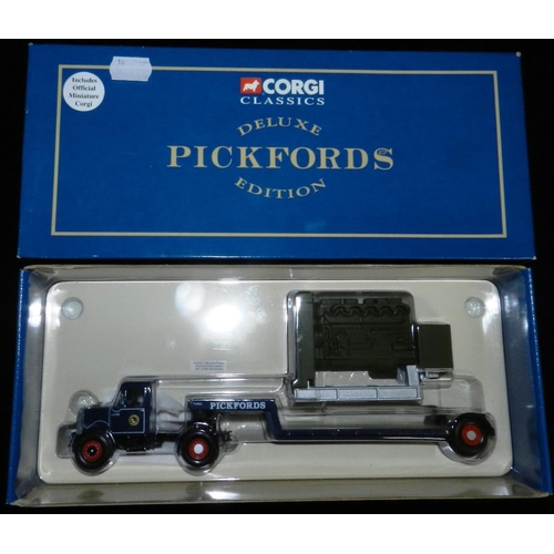 16 - Corgi Classics. Limited Edition. 16703 Pickfords Scamell Highwayman low loader  with load & plinth.