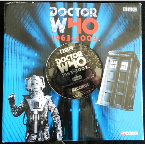 24 - Corgi. TY96203 Doctor Who 1963-2003 – 40th Anniversary Gift Set. Boxed new, but some slight scuffing... 