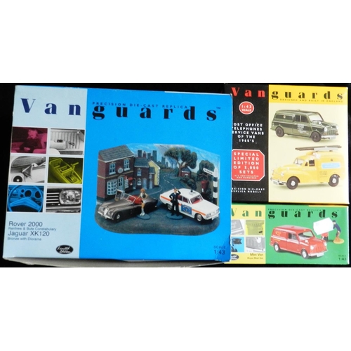 28 - Lledo Vanguards. PD1002 Rover 2000 (Renfrew & Bute Constabulary), Jaguar XK120, with diorama. PO 200... 