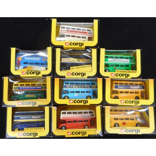 58 - Corgi. (10) Various buses. Boxed.