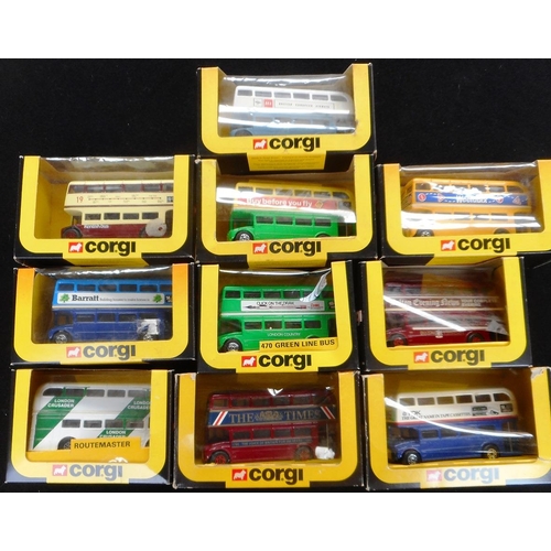 59 - Corgi. (10) Various buses. Boxed.