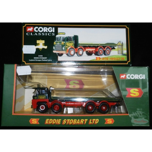 8 - Corgi. Eddie Stobart. (2)  24402 Leyland Octopus lorry. ; 29103  GUY Invincible 8 wheel lorry.