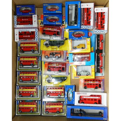 94 - Box of 50 various buses etc. Boxed.