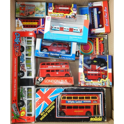 96 - Box of 35 various buses etc. Boxed.