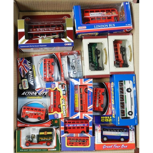 96 - Box of 35 various buses etc. Boxed.