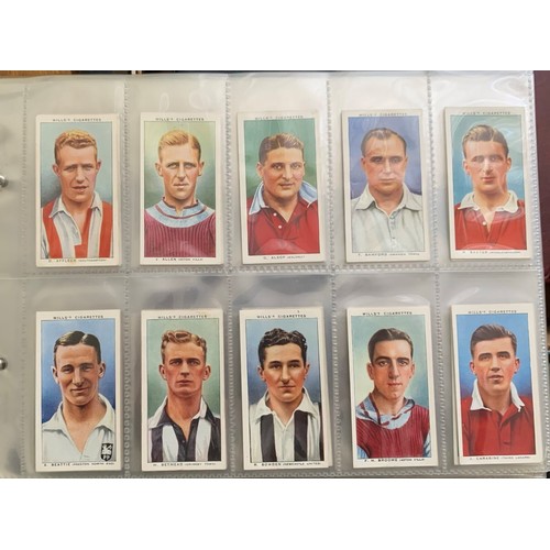 176 - Album of cigarette cards. WILLS. Association Footballers. (No frameline, type a, 1939).; Musical Cel... 