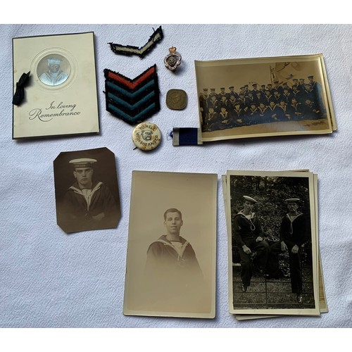 183 - A WWI Group (4),  1914-15 Trio, Royal Fleet Reserve LS & GC; Two SS 4176 G. Cowell A.B R.N
with a bo... 