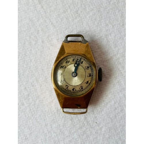 35 - A 9ct Gold Watch and other one with strap (2)
Bulova 51.7g gross
Small Watch without strap (5.9g gro... 