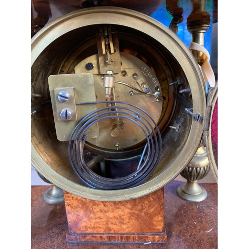 3 - Ornamental clock with porcelain dial signed Gille Laine of Paris