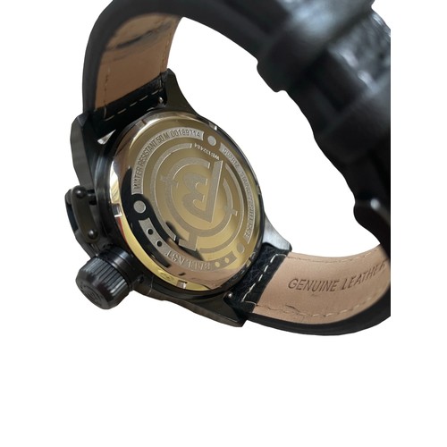 75 - A Ballast Gents Wristwatch on Black Leather Strap with Additional Brown Leather Strap. In Original B... 