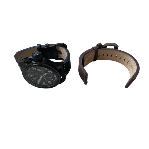 75 - A Ballast Gents Wristwatch on Black Leather Strap with Additional Brown Leather Strap. In Original B... 