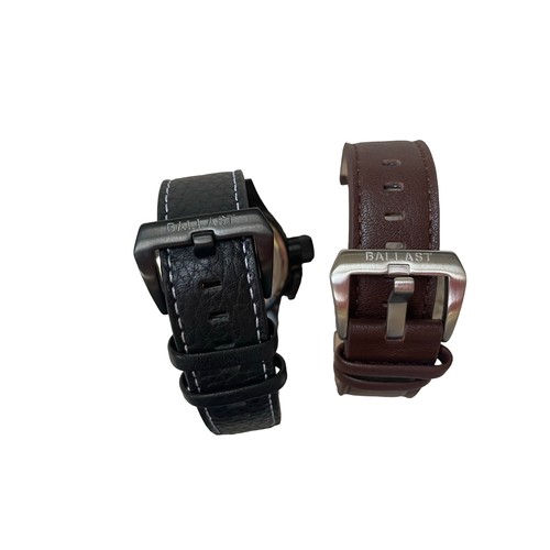 75 - A Ballast Gents Wristwatch on Black Leather Strap with Additional Brown Leather Strap. In Original B... 