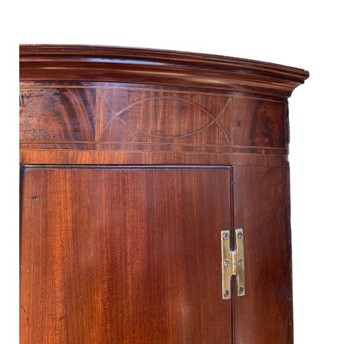 168 - Mahogany corner cabinet with Brass H Hinges