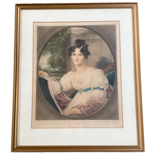 186 - Two Framed Prints. A Half Length Portrait of A Classical Female By Clifford R James & Another Framed... 