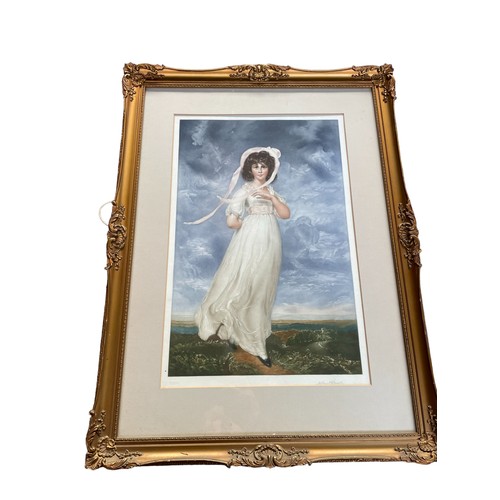 186 - Two Framed Prints. A Half Length Portrait of A Classical Female By Clifford R James & Another Framed... 