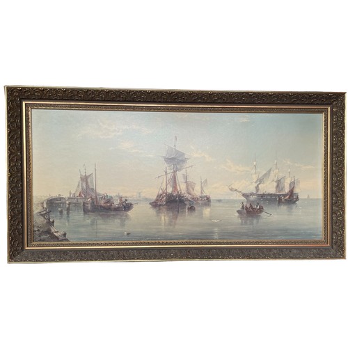 187 - Large Framed Colour Print
3 Ships in an Estuary & 3 Smaller Vessels