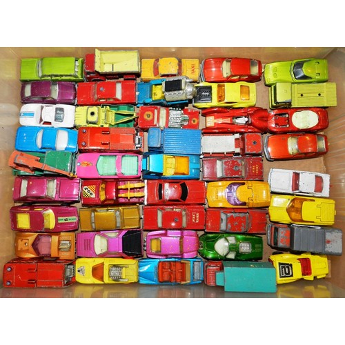 83 - Matchbox. Over 130 mainly matchbox die-cast vehicles. Well played with.