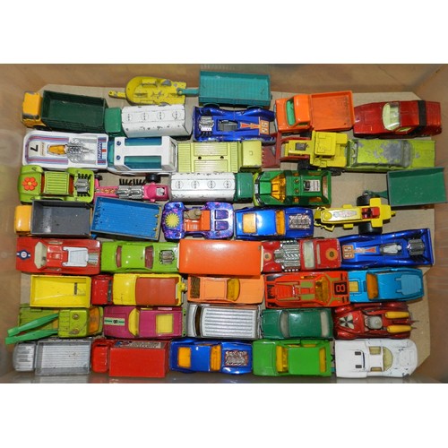 83 - Matchbox. Over 130 mainly matchbox die-cast vehicles. Well played with.