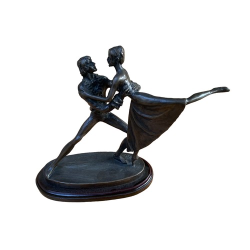 81 - Bernard Kim (Korean-American Born 1941) Bronze of a dancing couple: approx 31cm
Marked with Kim B '8... 