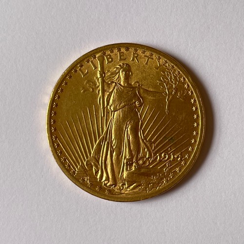 109 - USA - Double Eagle - 20 US dollar gold piece 1914 ,mint mark D & CH