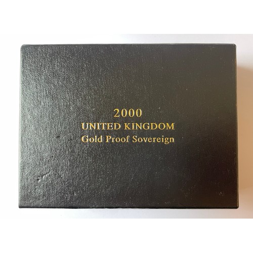 116 - A 2000 UK gold proof Sovereign with certificate of authenticity No 7245 mint & boxed