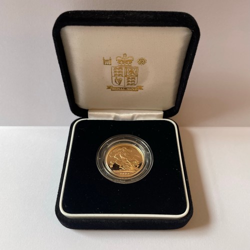 116 - A 2000 UK gold proof Sovereign with certificate of authenticity No 7245 mint & boxed