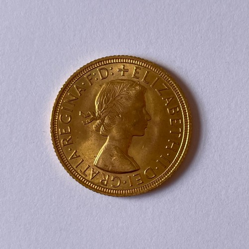 119 - 1958 Sovereign (marked BP for the designer Benedetto Pistrucci)