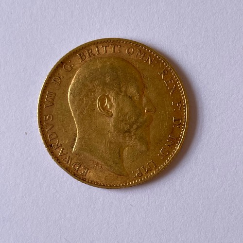 123 - 1909 Sovereign  (signed BP for the designer Benedetto Pistrucci)