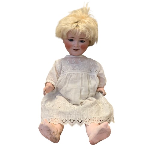 82 - Rare Porzellanfabrik Burggrub Princess Elizabeth bisque socket head doll
The head marked 'Burggrub P... 