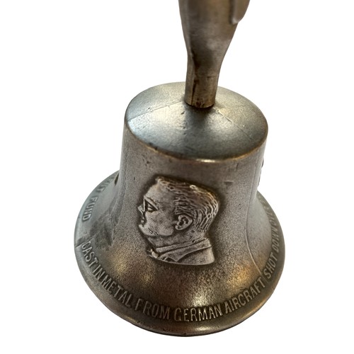 55A - RAF Benevolent Fund 1939-45 Victory bell, cast from metal from German aircraft shot down over Britai... 