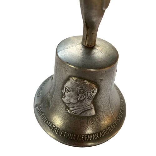 55A - RAF Benevolent Fund 1939-45 Victory bell, cast from metal from German aircraft shot down over Britai... 