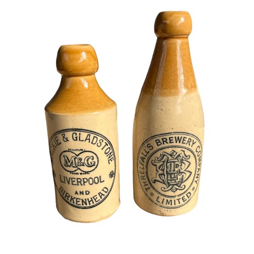 85 - Two Stoneware Beer Bottles (2)
A Mackie & Gladstone, Liverpool & Birkenhead Stoneware Bottle and a T... 