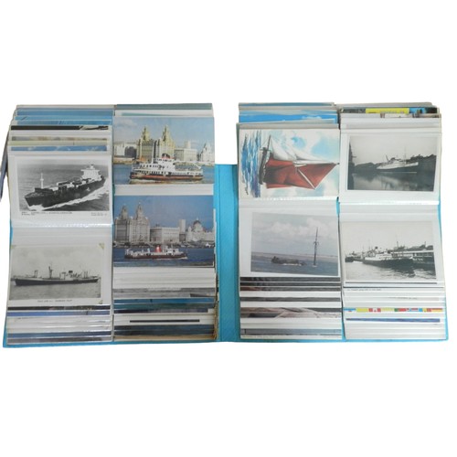 77A - Postcards. 2 albums of reproduction Titanic and other maritime postcards. Approximately 120 plus car... 