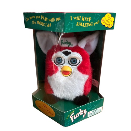 104 - Christmas Electronic Furby 1999 Ltd Edition Red & White 70-885 Tiger Elec BNIB