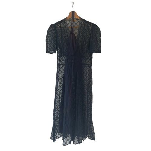 280 - Two Vintage 1930's Dresses
International Dress, New York c.1930's Blue Day Dress & Tania Black Eveni... 