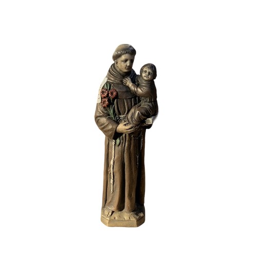 238 - A Large Monk with Child Statue