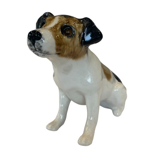 309 - F. Winstanley Pottery Figure of a Jack Russell, 
27cm high
Size 8