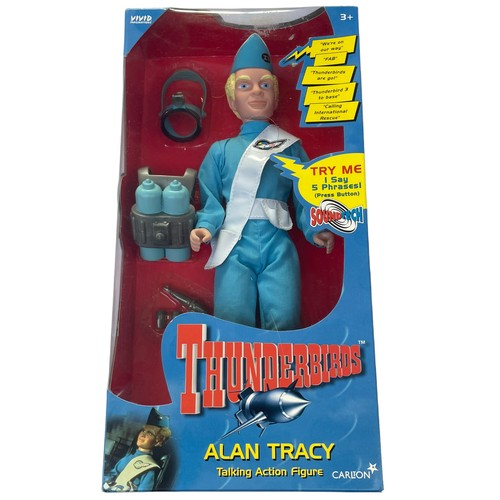 108 - Five 'Thunderbirds' talking action figures by Carlton/Vivid Imaginations, to include Scott Tracy, Al... 