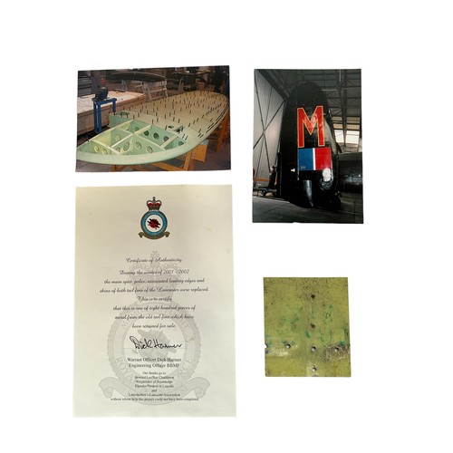 200 - A Piece of the tail fins removed from a Lancaster Bomber
8x7.5cm
Certificate of Authenticity
limited... 