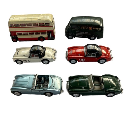 102 - A Small Collection of Ten Corgi Cars (10) 
(6 x cars, 2 x van & a Bus)