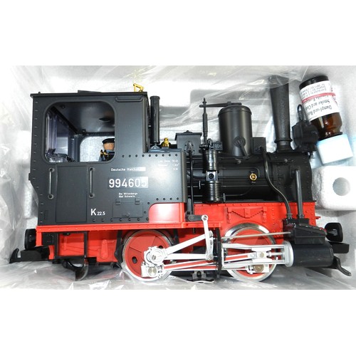 8 - LGB G gauge 23211 0-4-0 loco. 994605, black/red, Deutsches Reichsbahn. Boxed new.