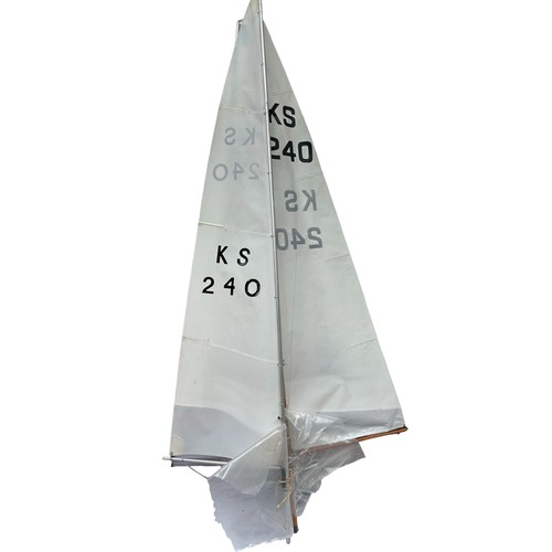 103 - 'Miss Mouse' Remote Controlled Sailing Boat / Yacht with Stand (Approx. L:128cm x H:175cm)
two spare... 