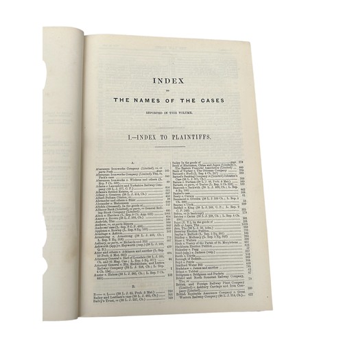 196A - A Collection of 19th Century Half  Leather Bound Law Books Including issues of The Law Times Reports... 