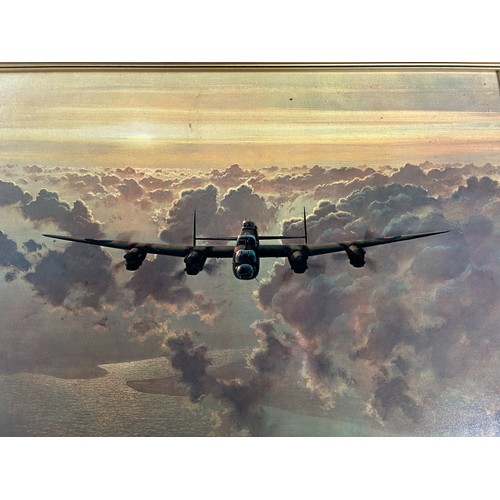 274 - A large print- Off Duty, Lancaster at rest by Gerald Coulson. Frame size dimensions 77x93cm & anothe... 