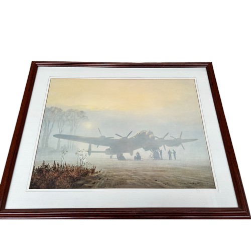 274 - A large print- Off Duty, Lancaster at rest by Gerald Coulson. Frame size dimensions 77x93cm & anothe... 