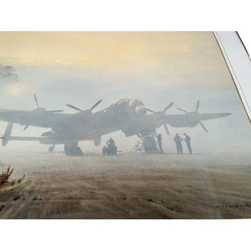 274 - A large print- Off Duty, Lancaster at rest by Gerald Coulson. Frame size dimensions 77x93cm & anothe... 