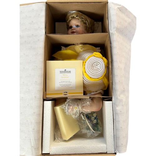 125 - Four Aston Drake Galleries Dolls including two with tea sets (Clarissa & Abby) &a large c.52cm tall ... 