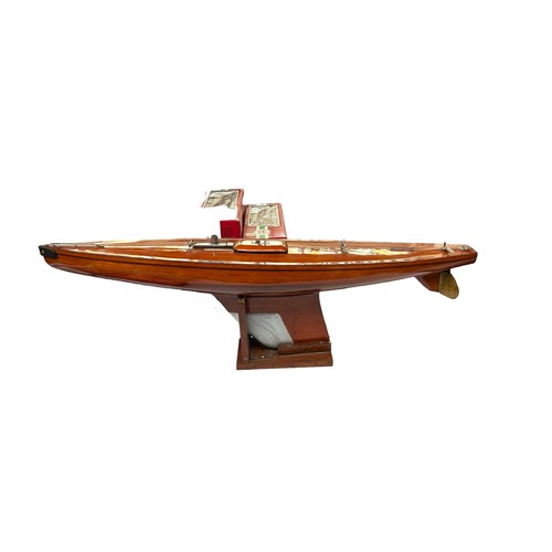 103 - 'Miss Mouse' Remote Controlled Sailing Boat / Yacht with Stand (Approx. L:128cm x H:175cm)
two spare... 