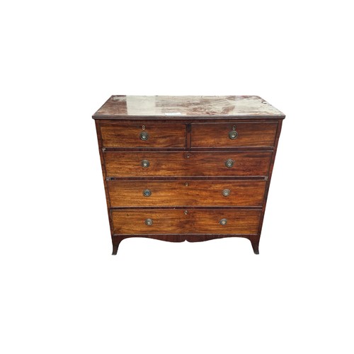 369 - a Mahogany chest of five draws